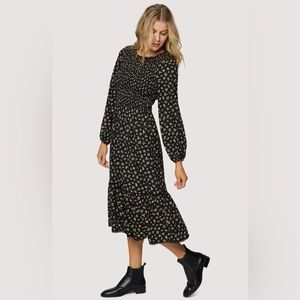 Lost + Wander Twilight Dreams Floral Long Sleeve Dress | Size Medium